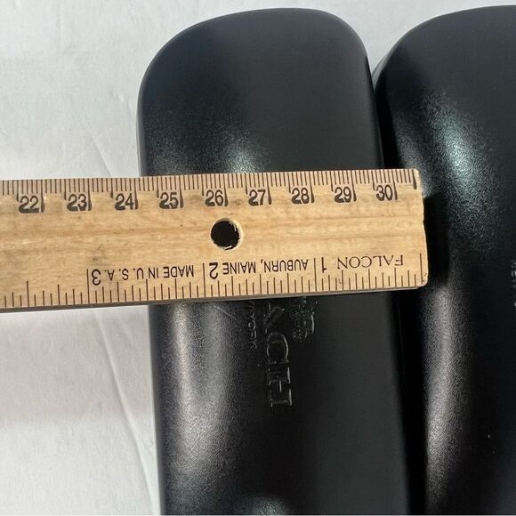 New! COACH Hard Case For Eyeglasses Black Leather Clam Shell Case Bundle of 2 - Picture 5 of 6